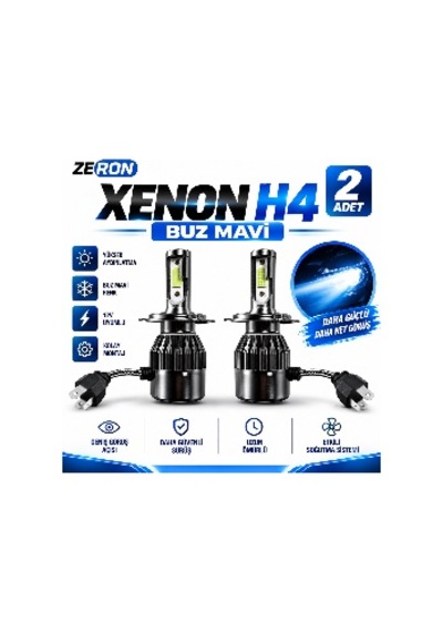 Tofaş Şahin Xenon H4 Buz Mavi Led Far Ampulü 12v - 2 Adet Yüksek Aydınlatma Kolay Montaj