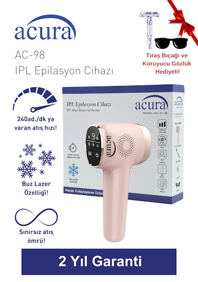 Acura Ac-98 Ultra Hızlı, Sınırsız Atışlı Buz Lazer Ipl Lazer Epilasyon Cihazı
