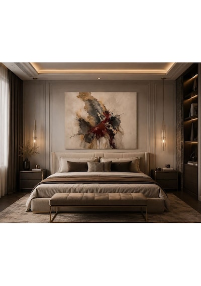 Çerçevesiz Modern Soyut Ekspresyonist Kanvas Tablo Bordo, Antrasit Ve Altın Dokulu Lüks Duvar Dekoru Salon, Antre, Ofis Ve Yatak Odası İçin Premium Tasarım Tablo Çerçevesiz Modern Soyut Ekspresyonist Kanvas Tablo Bordo, Antrasit Ve Altın Dokulu Lüks Duvar Dekoru Salon, Antre, Ofis Ve Yatak Odası İçin Premium Tasarım Tablo