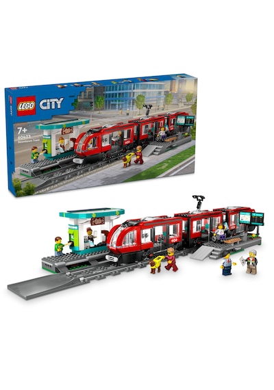 LEGO® City Şehir Merkezi Tramvay İstasyonu 60423 - 7 Yaş ve Üzeri Oyuncak Tren ve Araç Meraklıları için Yaratıcı Oyuncak Yapım Seti (811P)
