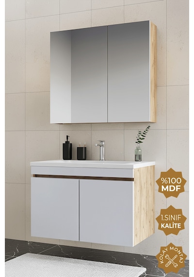 Teta Home Tokyo 80 Cm Mdf Banyo Dolabı Seti Atlantik Çam-beyaz Atlantik Çam - Beyaz Teta Home Tokyo 80 Cm Mdf Banyo Dolabı Seti Atlantik Çam-beyaz Atlantik Çam - Beyaz