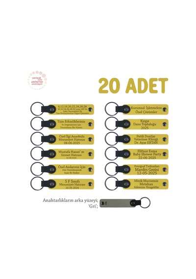Sarı & Gri, Sosyal Bilgiler Öğretmeninden Minik Tarihçilerine, 20 Li Set, Kişisel Yazılı Hediyelik
