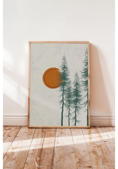512 Store Bohem Ikili Poster - Çerçevesiz Poster 20 X 30 Turuncu