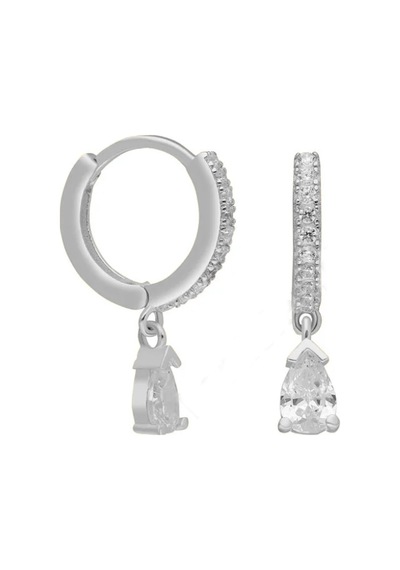 Damla Taşlı Küpe 717106 Silver Gümüş
