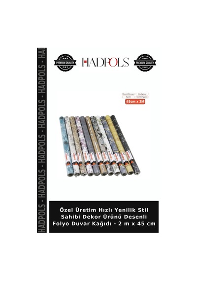 Özel Üretim Hızlı Yenilik Stil Sahibi Dekor Ürünü Desenli Folyo Duvar Kağıdı - 2 M X 45 Cm