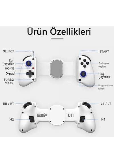 Bsp-d11 Apple Uyumlu iOS /android Tablet Ve Telefon Telefon Tutucu Joystick Gamepad