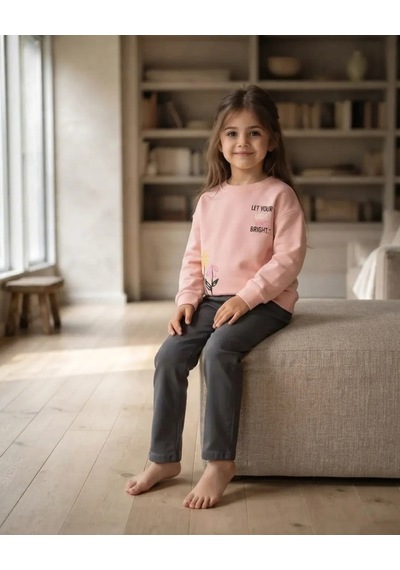 Roya Somon Renk Kız Çocuk Let Your Sweatshirt