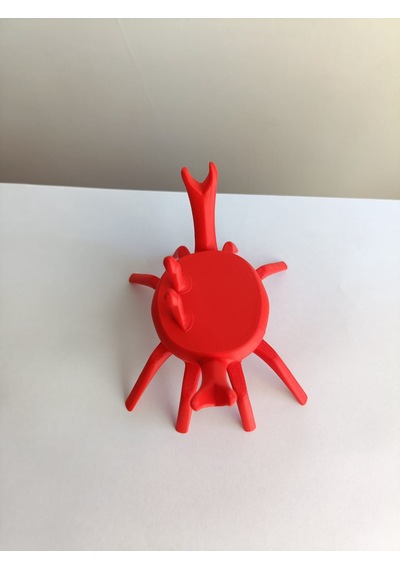 Yengeç Kaşık Tutucu 3d Baskı Mutfak Kaşık Standı Kırmızı