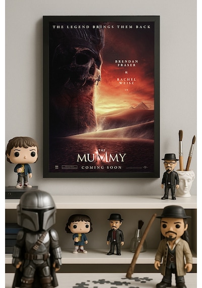 The Mummy Siyah Ahşap Çerçeveli Poster, Film Duvar Tablosu