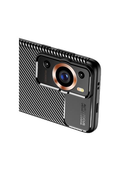 Huawei P60 Pro Kılıf Zore Negro Karbon Tasarım Silikon Kılıf