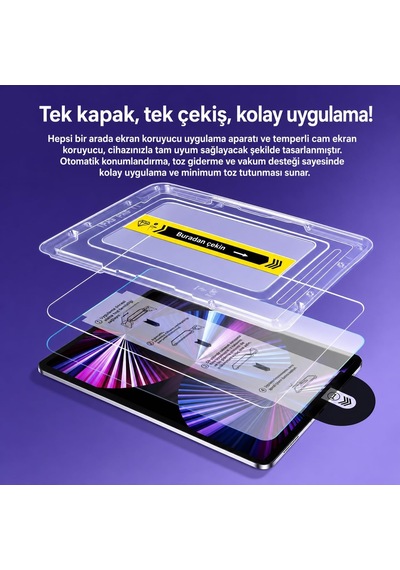 Honor Pad 10 İle Uyumlu Kolay Aparatlı Ekran Koruyucu