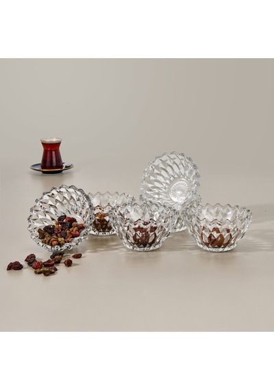 Glasss In Love Galaxy 6'lı Kase Seti - Şeffaf - 14 Cm Renkli