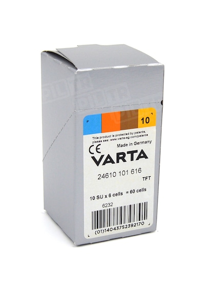 Varta 10 Numara İşitme Cihaz Pili 6 x 10 Adet