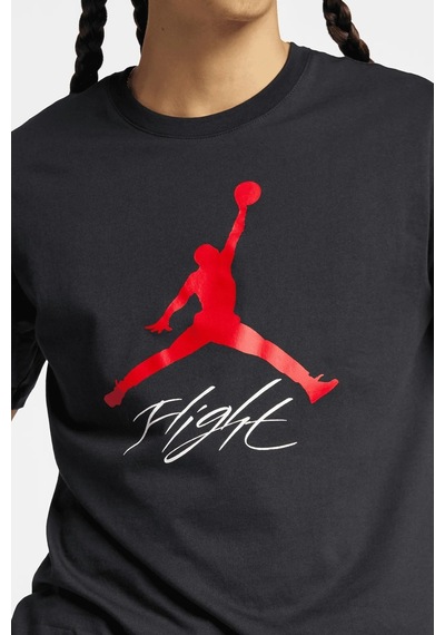 Nike Jordan Jumpman Flight Mens Tee Grafik Baskılı Pamuklu Erkek Tişört Siyah