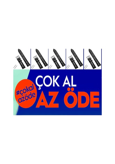 Siyah Kroko Hakiki Dana Derisi Çok Al Az Öde 22 Mm 5 Adet Kampanya