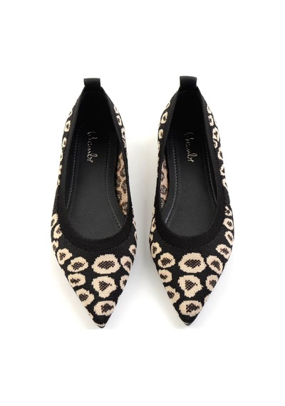 Siyah Leopar Kadın Babet K01327018482 Siyah