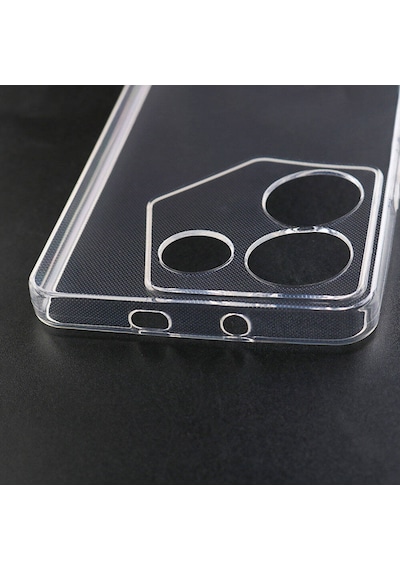 Kilifone - Tecno Camon 20 Pro 4g Uyumlu - Kılıf Şeffaf Soft Slim Fitt Süper Silikon Kapak - Şeffaf