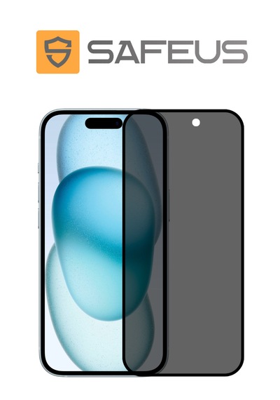 Safeus Tam Kaplayan Hayalet Parmak İzi Bırakmayan Safir Ekran Koruyucu Cam Apple iPhone 15 Uyumlu Plus İle