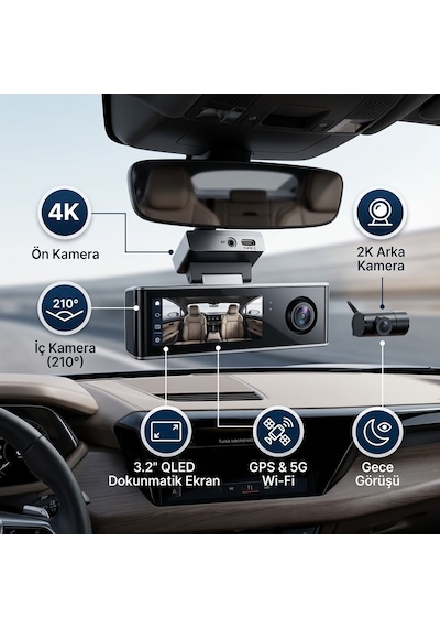 Rover Star Rs-dx Dash Kamera 4k+2k+2k