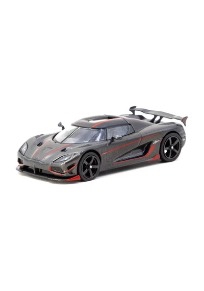 1/64 Model Araç Agera Rs Black Carbon Fiber / Red Accents