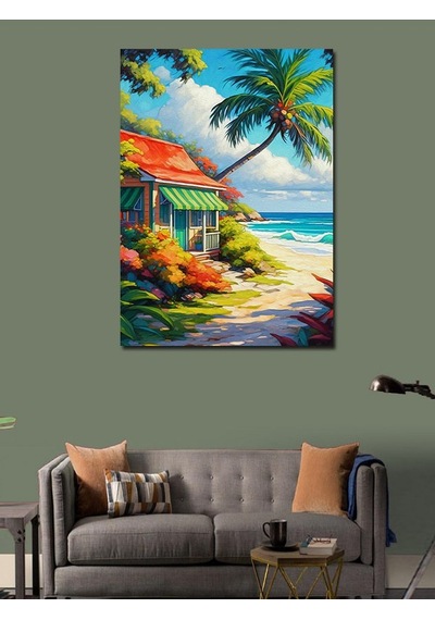 Kanvas Tablo Tropik Kaçışın Cenneti 70cmx100cm