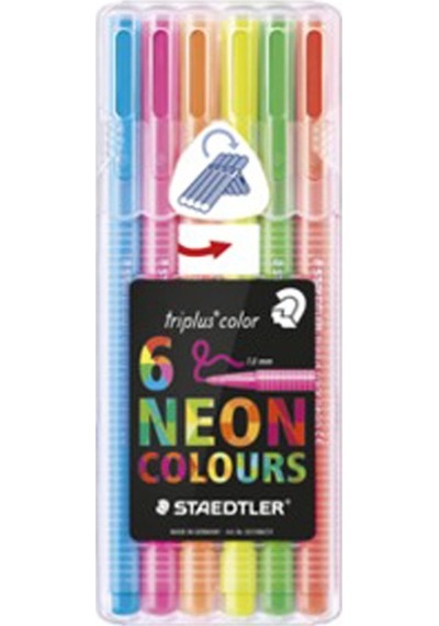 Staedtler Keçeli Boya Kalemi Triplus Color Üçgen 6 Lı 323     Sb6Cs1