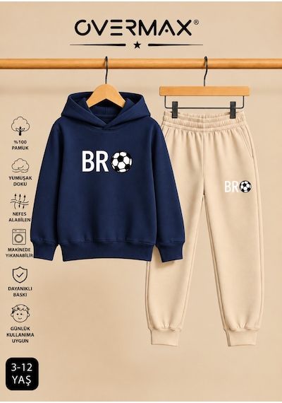 Overmax Çocuk Bro Futbol Baskılı Kapüşonlu Sweatshirt Eşofman Takımı- 3-12 Yaş Lacivert-bej - 922545546 Lacivert-bej Overmax Çocuk Bro Futbol Baskılı Kapüşonlu Sweatshirt Eşofman Takımı- 3-12 Yaş Lacivert-bej - 922545546 Lacivert-bej