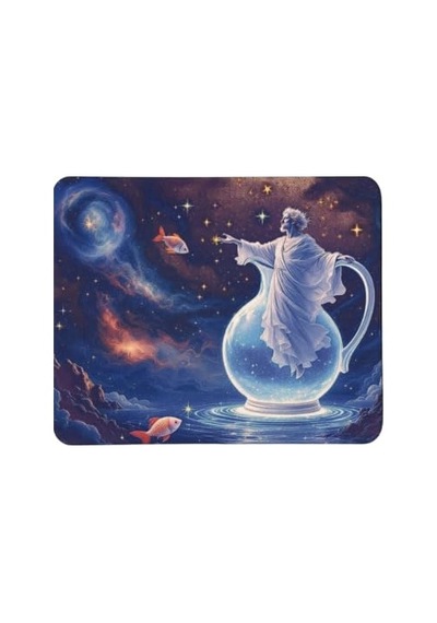 Tr Burç Desenli Tip Kaymaz Taban Optik Bilgisayar Notebook Mouse Pad Maus Pad Kova Burcu