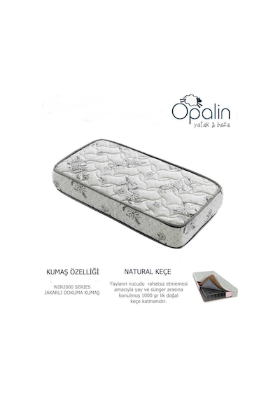Uzunbebe 90X190 Opalin Tuğralı Ortopedik Yaylı Yatak 90*190 Tuğralı
