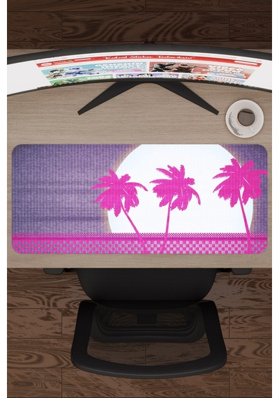 Hotline Miami Kaymaz Dikişli Kauçuk Oyuncu Mousepad V4 - 70x30 Xl Gaming Mouse Pad Fare Altlığı