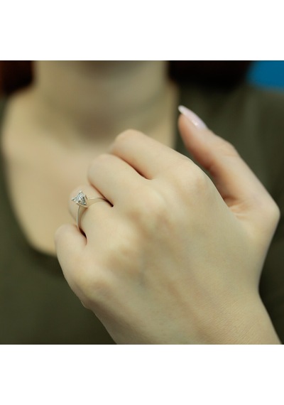 Lova 0,40 Karat Efektli Pırlanta Tektaş Yüzük - 1040113