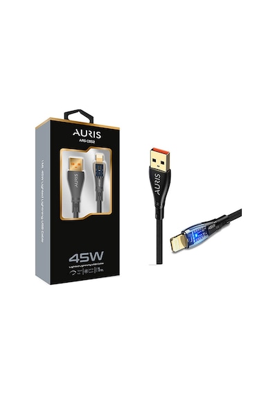 Auris CB52 45 W Lightning Şarj Kablosu 1 M