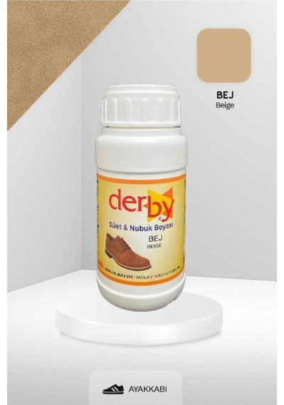 Derby Bej Süet & Nubuk Deri Boyası 250 Ml / Süet Nubuk Ayakkabı Boyası