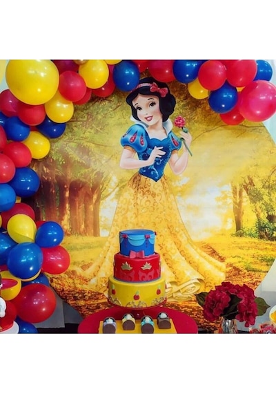 Pamuk Prenses Temalı Balon 100 ADET ve 5 mt Balon Zincir SET