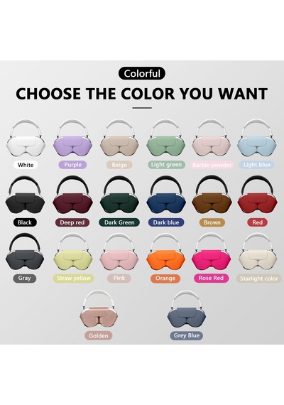 Apple Uyumlu AirPods Max İle Uyumlu Koruyucu Kılıf, Pu Deri, Mıknatıslı Kapama, Sleep Mode Destekli, Çizilmez Turuncu