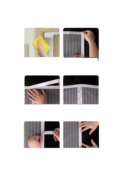 105x210 Cm Mıknatıslı Kapı Sineklik Perde Kendiliğinden Kapanan Çift Taraflı Bant Hediyeli