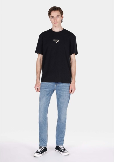 Colin's Colins Comfort Fit Yuvarlak Yaka Jakarlı Erkek Siyah Kısa Kol Tişört Cl1072852 Cl1072852 Q1.v1 Blk Siyah