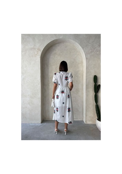 Verymoda Nakışlı Vual Etek D2879 Krem