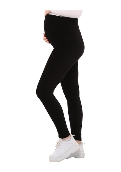 Luvmabelly Myra8050b Beli Ayarlanabilir Kışlık Kadife Hamile Tayt -siyah-siyah