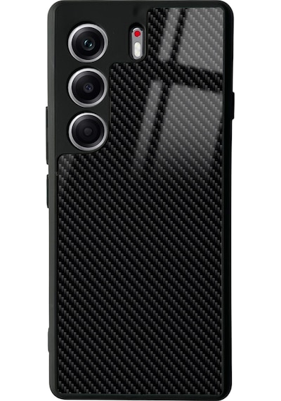 Tecno Camon 40 Pro Uyumlu Carbon Tasarımlı Glossy Telefon Kılıfı Çok Renkli