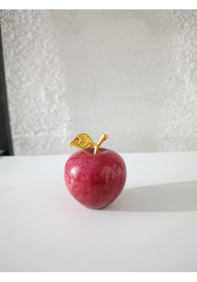Doğal Mermer Kırmızı Elma 6 5 Cm