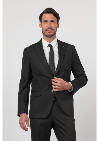 İmza Siyah Mono Yaka 6 Drop Comfort Fit Tam Astar Esnek Takım Elbise 1001260167 İmza Siyah Mono Yaka 6 Drop Comfort Fit Tam Astar Esnek Takım Elbise 1001260167