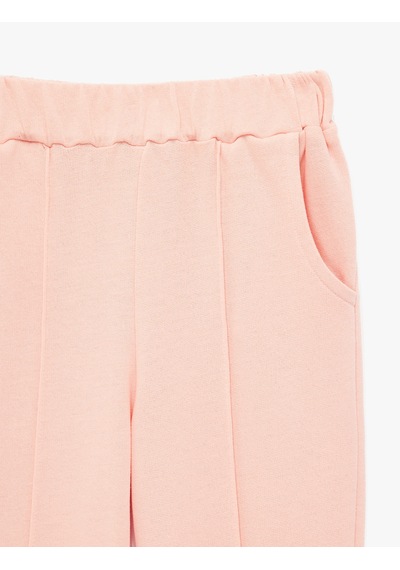 Koton Cep Detaylı Beli Lastikli Pamuklu Şardonlu Basic Jogger Eşofman Altı Pembe 7wmg40012ak Gül