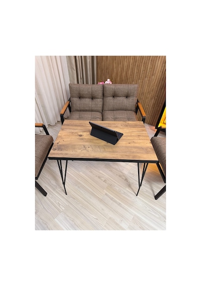Houseart Gül Metal Bahçe Koltuk Takımı 2+1+1 Masalı Balkon Teras Cafe Oturma Grubu Cappuccino Houseart Gül Metal Bahçe Koltuk Takımı 2+1+1 Masalı Balkon Teras Cafe Oturma Grubu Cappuccino