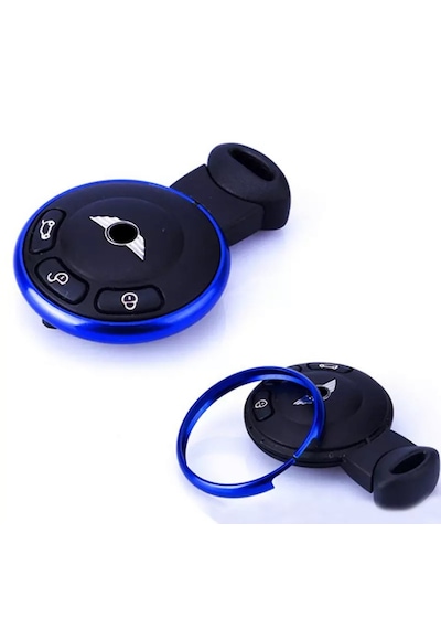 Mini Cooper Kumanda Halkası Alüminyum R55 R56 R57 R58 R59 R60 Metal Kumanda Çerçevesi Mavi