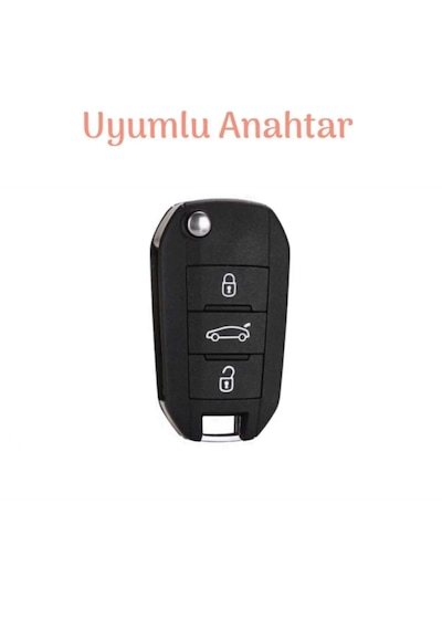 Autohan Keys Peugeot 208 301 307 308 508 2008 3008 Partner Van Sustaıı Lüx Nano Kırmızı Altın Anahtar Koruma Kılıfı