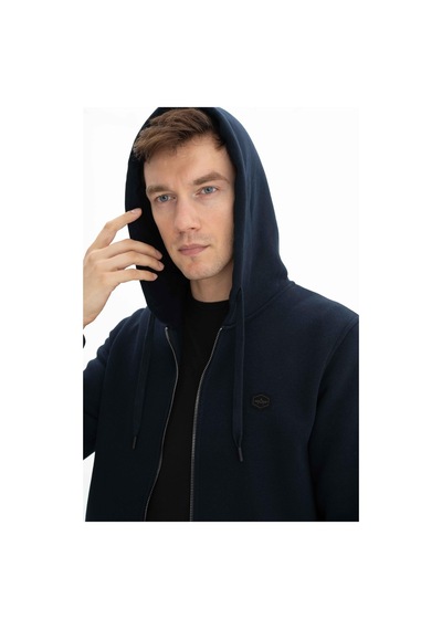 AR-MA Arma Erkek Regular Fit 3 İplik Şardonlu Tam Fermuar Kapüşonlu Cepli Sweatshirt 001