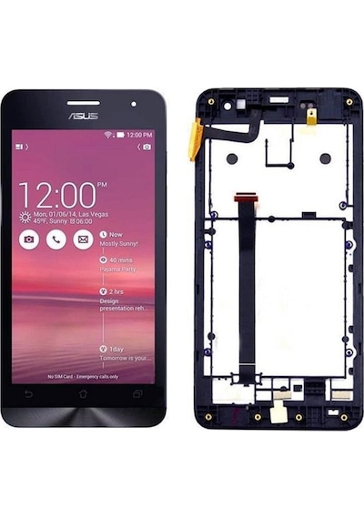 Asus Uyumlu A501cg T00j Zenfone 5 Lcd Ekran Dokunmatik Siyah Çıtalı