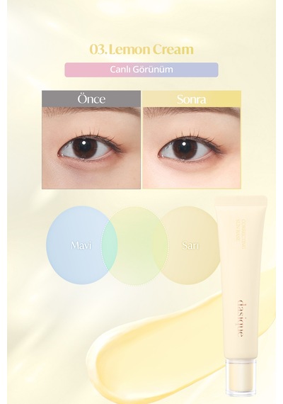 Dasique Güneş Koruyucu Ton Eşitleyici Ve Pürüzsüzleştirici Baz Correcting Sun Base 03 Lemon Cream