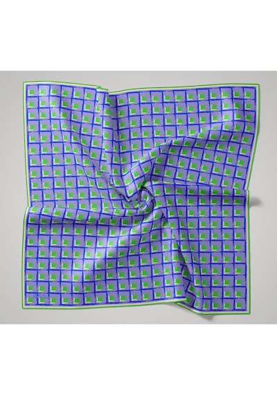Silk Home Twill İpek Eşarp 11474 - 90 X 90 / Lila,yeşil,saks,beyaz-53 Lila,yeşil,saks,beyaz-53